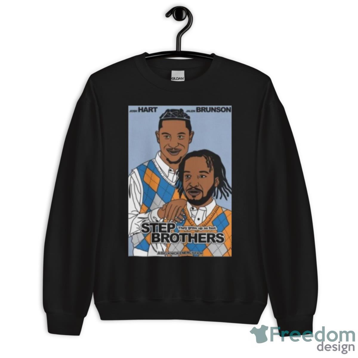 Step Brothers Josh Hart And Jalen Brunson They Grow Up So Fast Art Shirt - Unisex Crewneck Sweatshirt