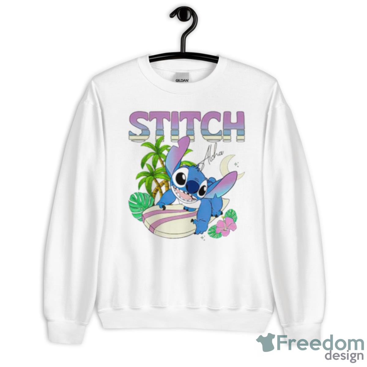 Stitch Aloha Summer Shirt - Unisex Heavy Blend Crewneck Sweatshirt