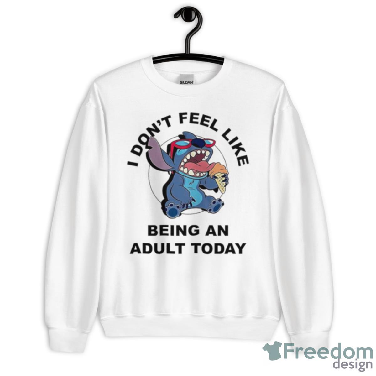 Stitch I Don’t Feel Like Being An Adult Today Shirt - Unisex Heavy Blend Crewneck Sweatshirt