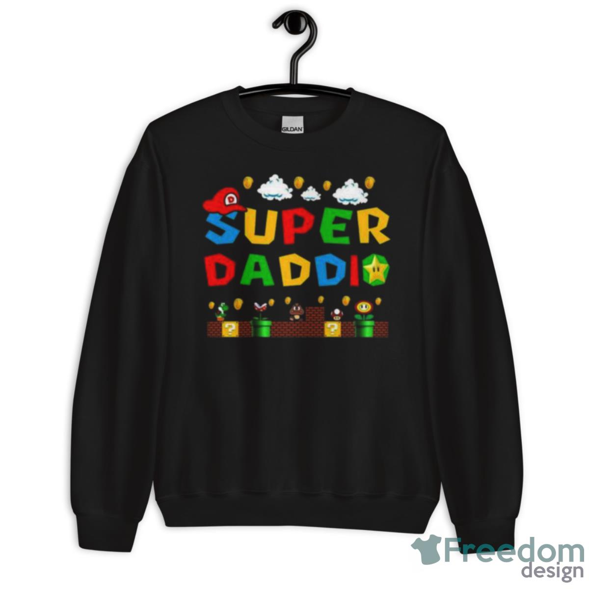 Super Daddio For Gamer Daddy Birth Day 2023 Shirt - Unisex Crewneck Sweatshirt