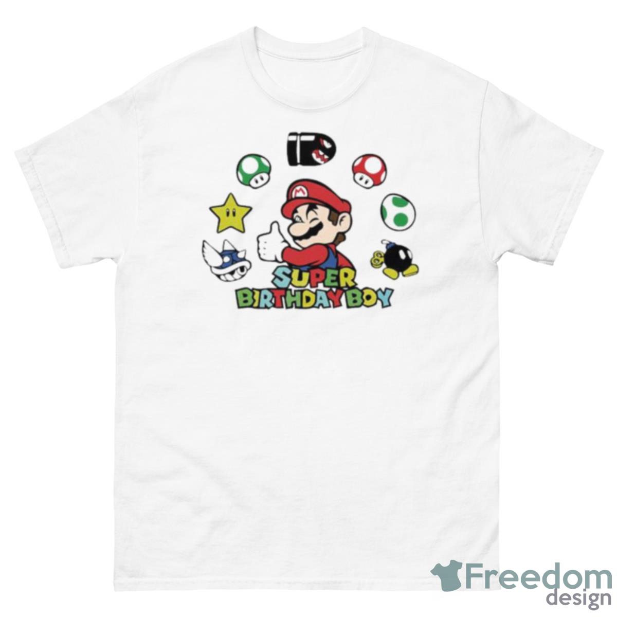 Super Mario Birthday Boy 2023 Shirt - 500 Men’s Classic Tee Gildan