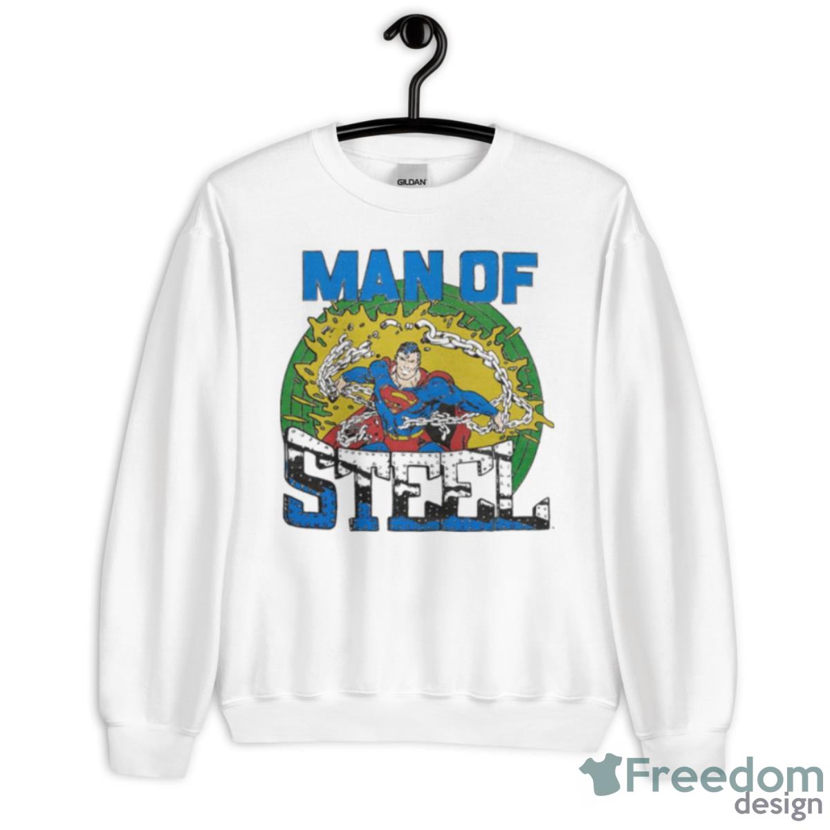 Superman Man Of Steel Shirt - Unisex Heavy Blend Crewneck Sweatshirt