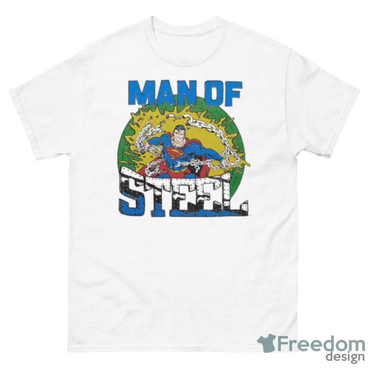 Superman Man Of Steel Shirt - 500 Men’s Classic Tee Gildan