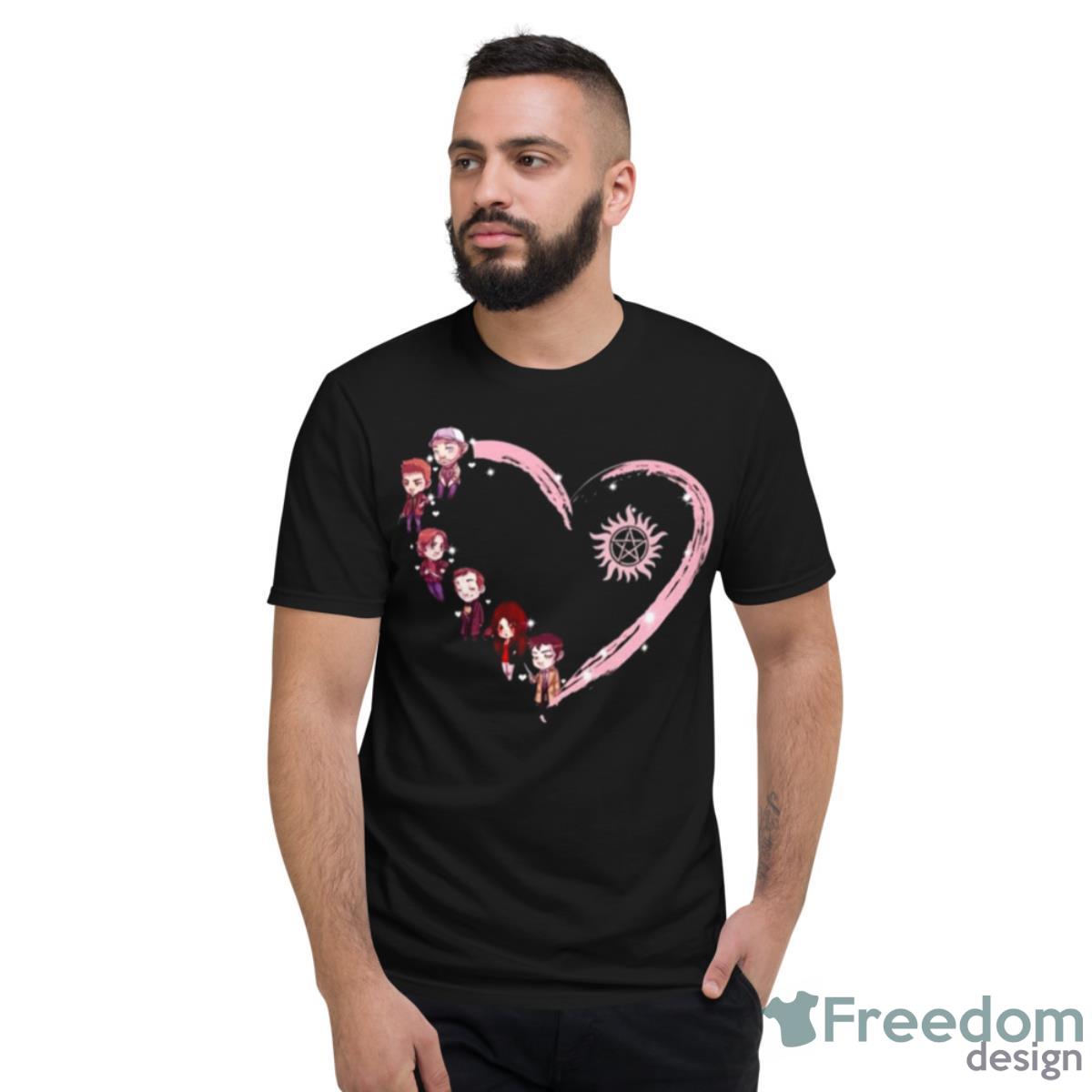 Supernatural Chibi Heart Shirt - Short Sleeve T-Shirt