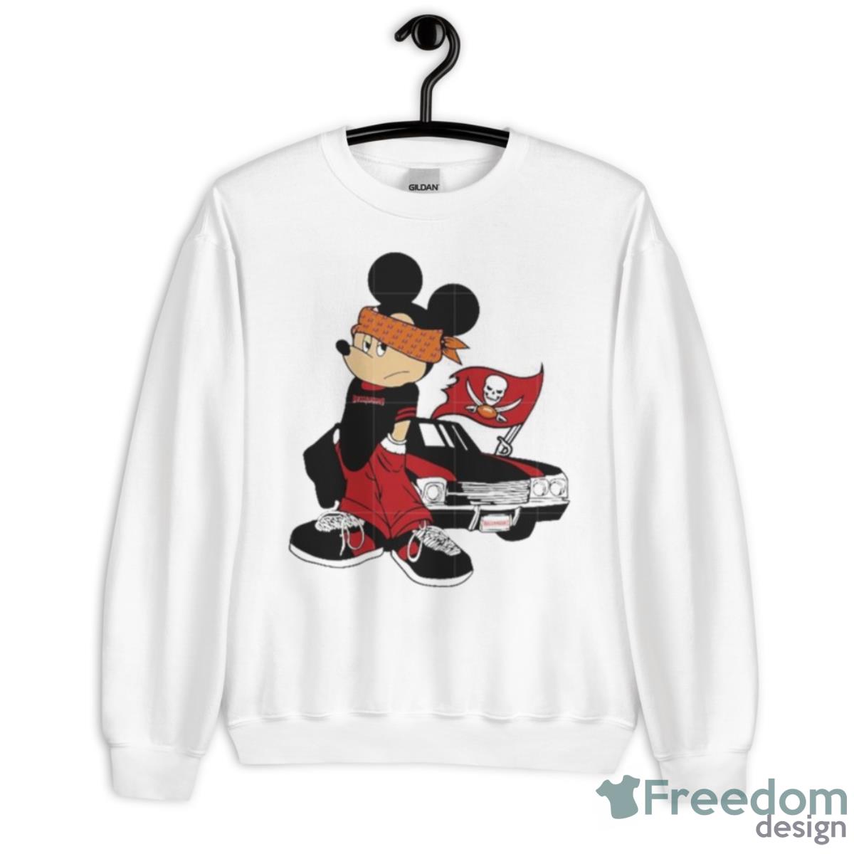 Tampa Bay Buccaneers Gangster Mickey Mouse Shirt - Unisex Heavy Blend Crewneck Sweatshirt