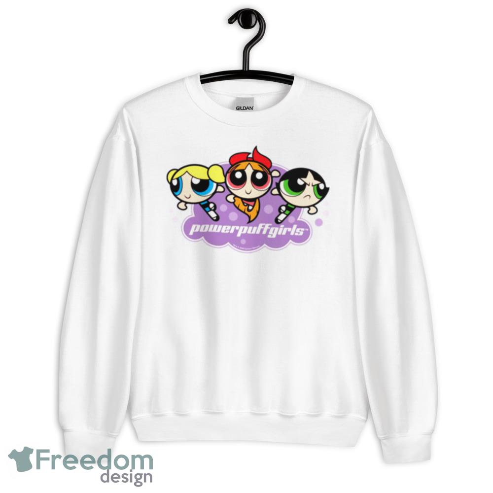 Team Logo Powerpuff Girls Graphics White T Shirts For Men And Women - 18000 Unisex Heavy Blend Crewneck Sweatshirt Team Logo Powerpuff Girls Graphics White T Shirts For Men And Women - 18000 Unisex Heavy Blend Crewneck Sweatshirt