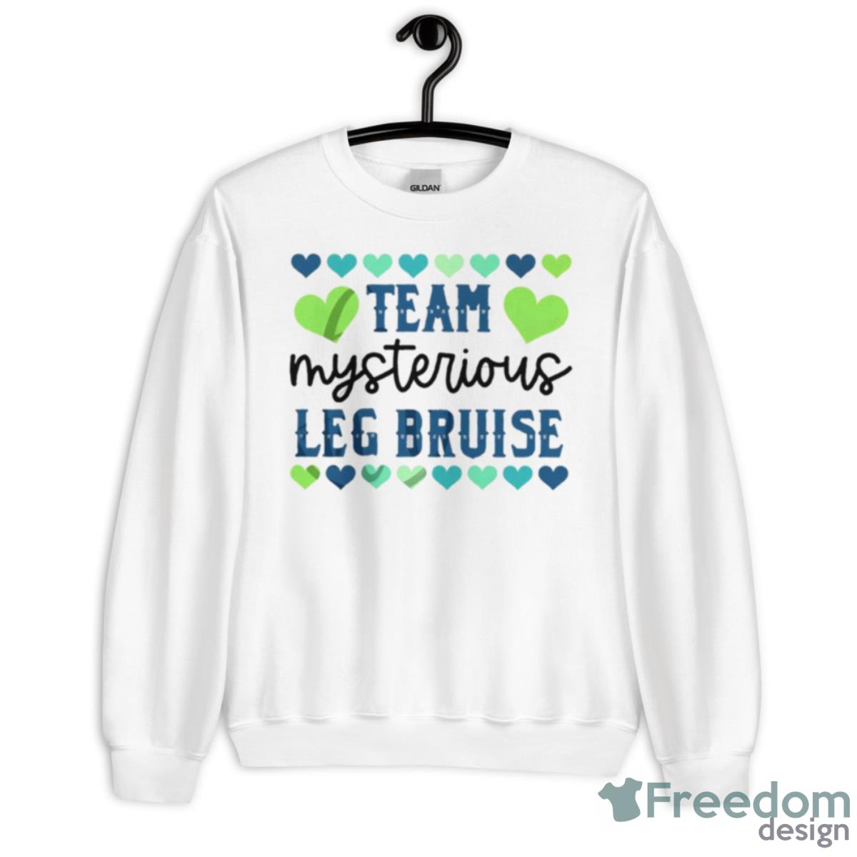 Team Mysterious Leg Bruise Shirt - Unisex Heavy Blend Crewneck Sweatshirt