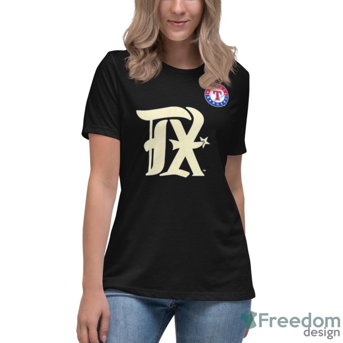 Texas Rangers New Era 2023 City Connect Plus Shirt - Womens Relaxed Short Sleeve Jersey Tee Texas Rangers New Era 2023 City Connect Plus Shirt - Womens Relaxed Short Sleeve Jersey Tee
