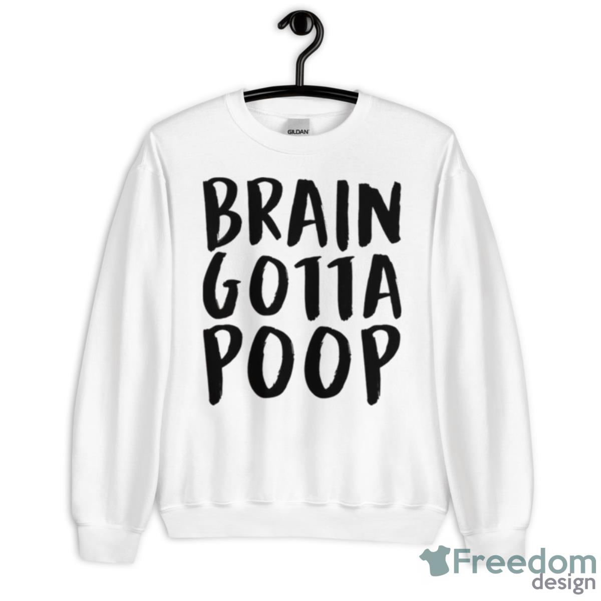 Text Design Lil Dicky Brain Gotta Poop Black Shirt - Unisex Heavy Blend Crewneck Sweatshirt