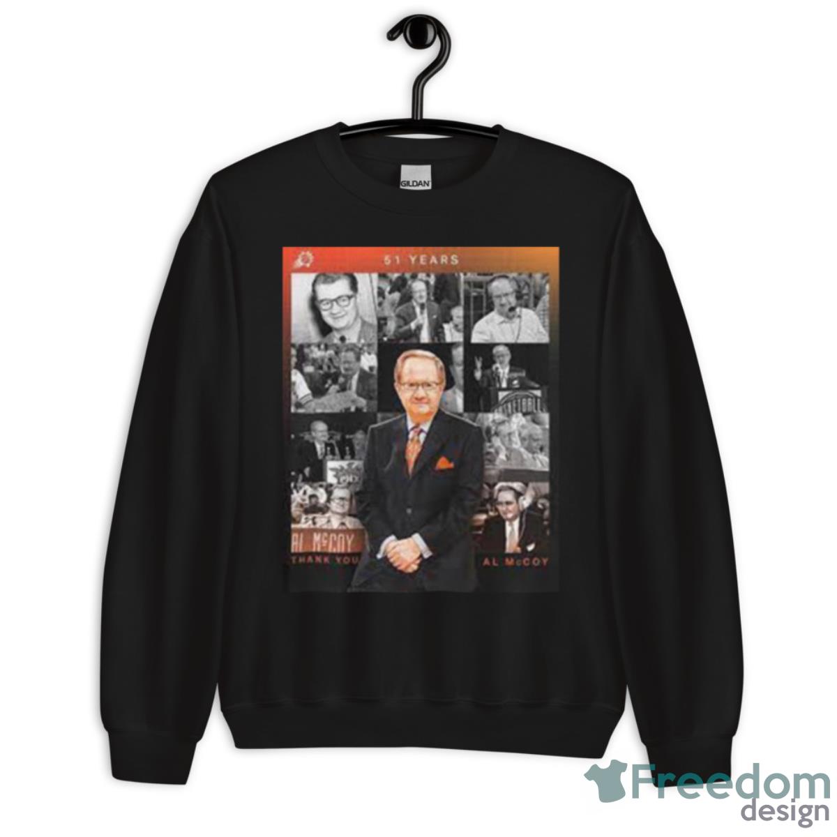 Thank You, Al McCoy, For A Legendary Hall Of Fame Career Shirt - Unisex Crewneck Sweatshirt