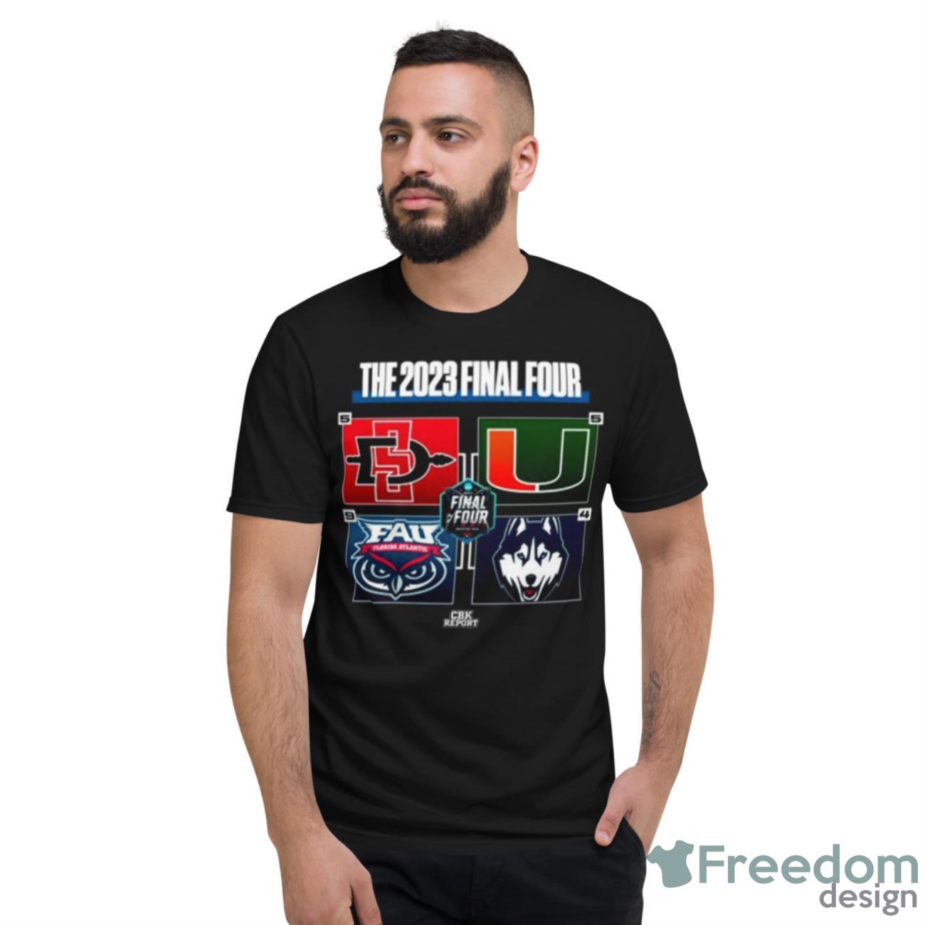 The 2023 Final Four 4 Teams Group Logo Shirt - Short Sleeve T-Shirt