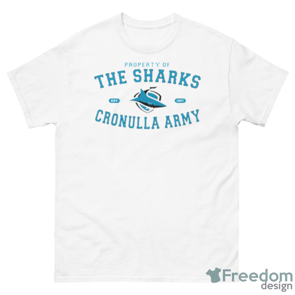 The Cronulla Sharks Army Rugby Nrl Shirt - 500 Men’s Classic Tee Gildan