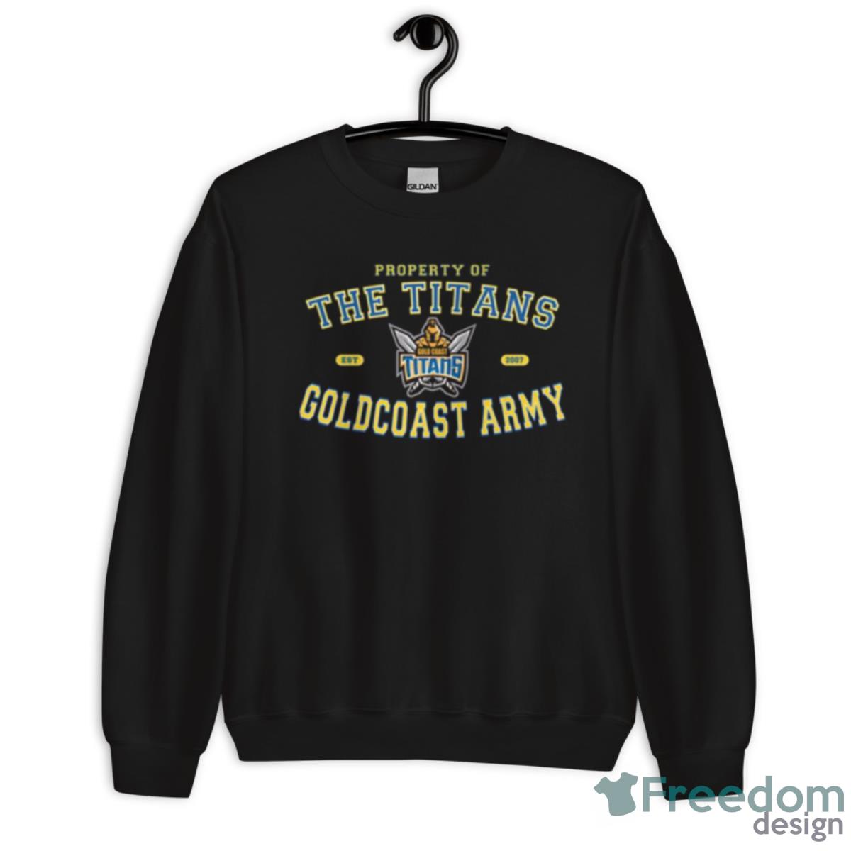 The Gold Coast Titans Army Rugby Nrl Shirt - Unisex Crewneck Sweatshirt