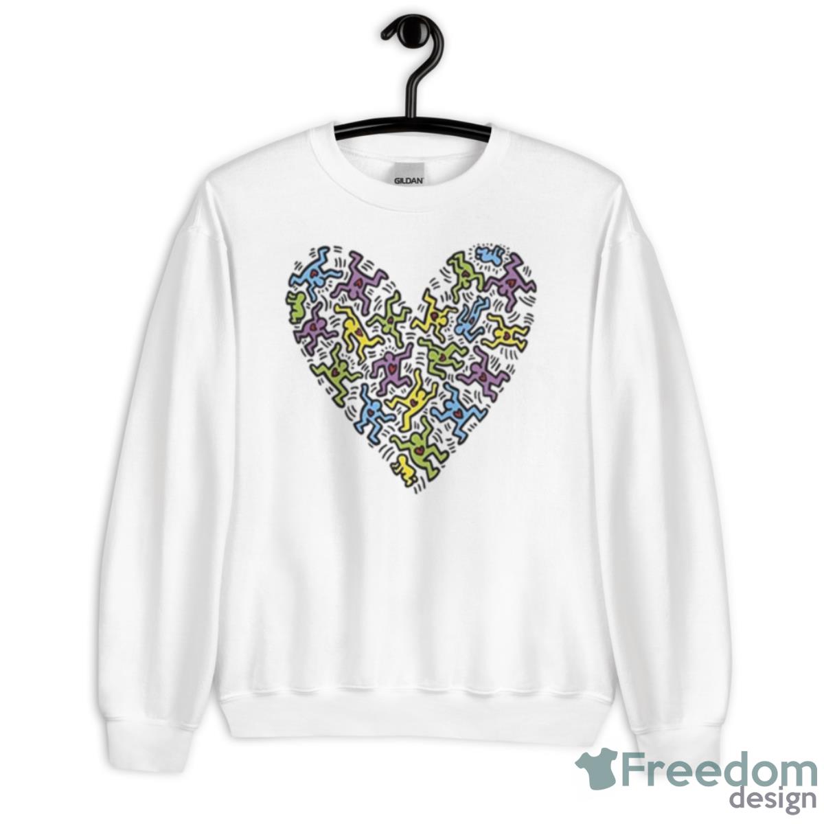 The Heart Keith Haring Shirt - Unisex Heavy Blend Crewneck Sweatshirt