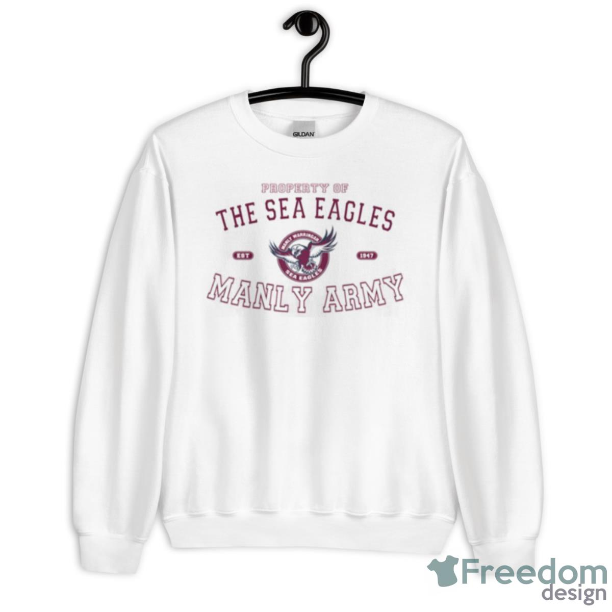 The Manly Sea Eagles Army Rugby Nrl Shirt - Unisex Heavy Blend Crewneck Sweatshirt