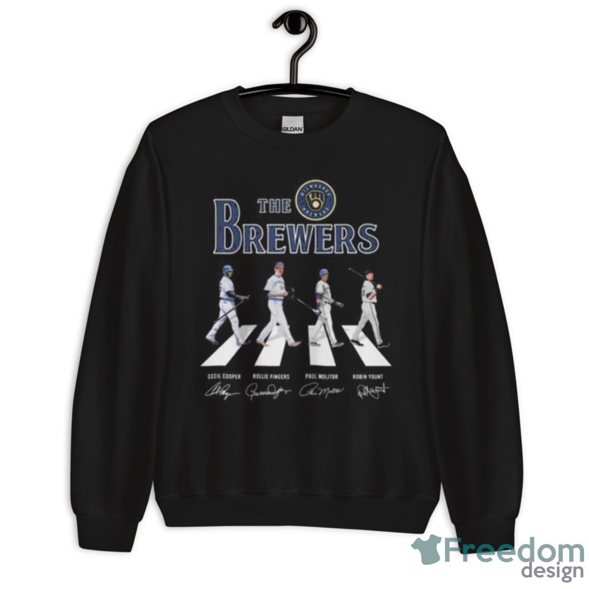 The Milwaukee Brewers Baseball 2023 Abbey Road Signatures Shirt - Unisex Crewneck Sweatshirt