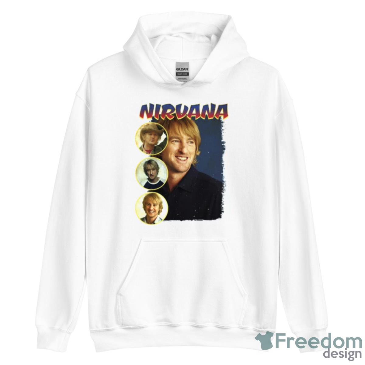 The Niruana Collage Owen Wilosn Meme Shirt - Unisex Heavy Blend Hooded Sweatshirt