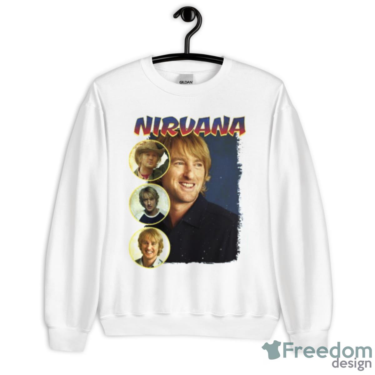 The Niruana Collage Owen Wilosn Meme Shirt - Unisex Heavy Blend Crewneck Sweatshirt