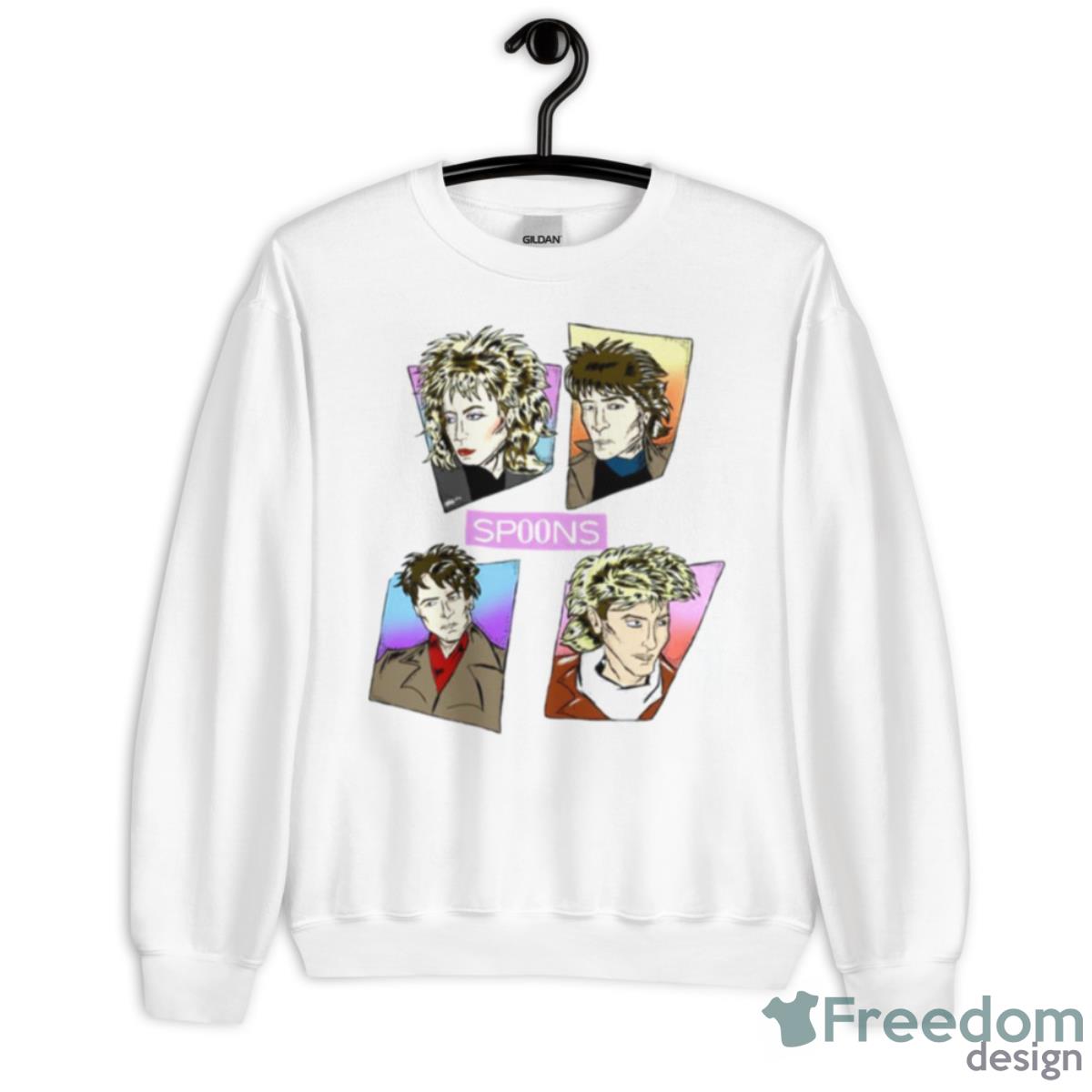 The Spoons Band Cartoon Design Shirt - Unisex Heavy Blend Crewneck Sweatshirt