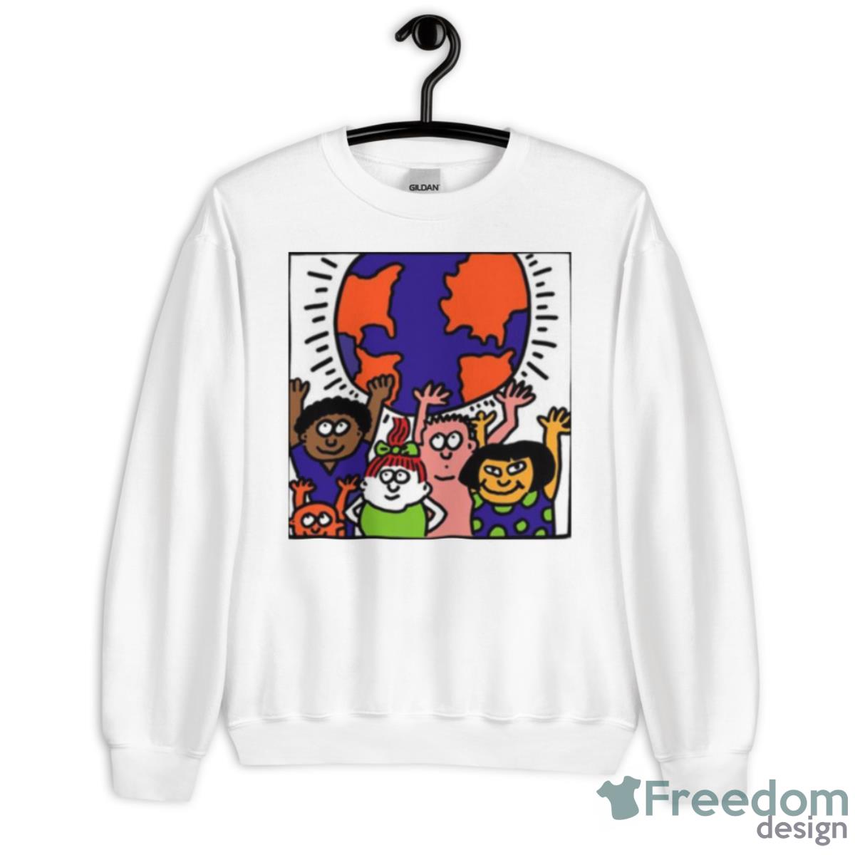 The World Keith Haring Shirt - Unisex Heavy Blend Crewneck Sweatshirt