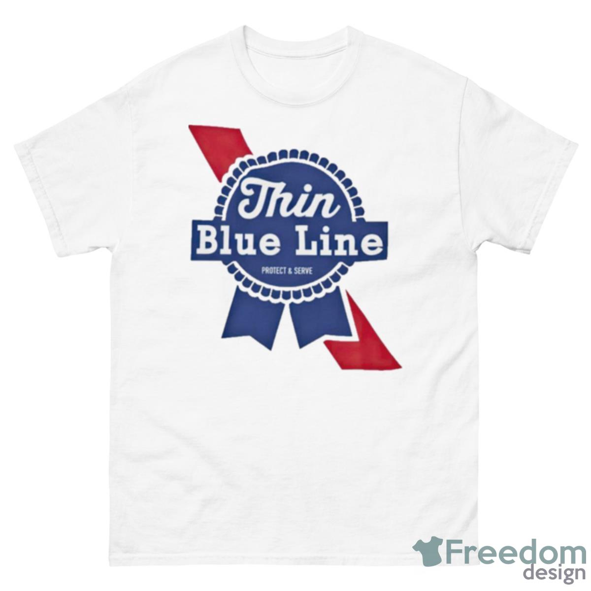 Thin Blue Line Logo Shirt - 500 Men’s Classic Tee Gildan