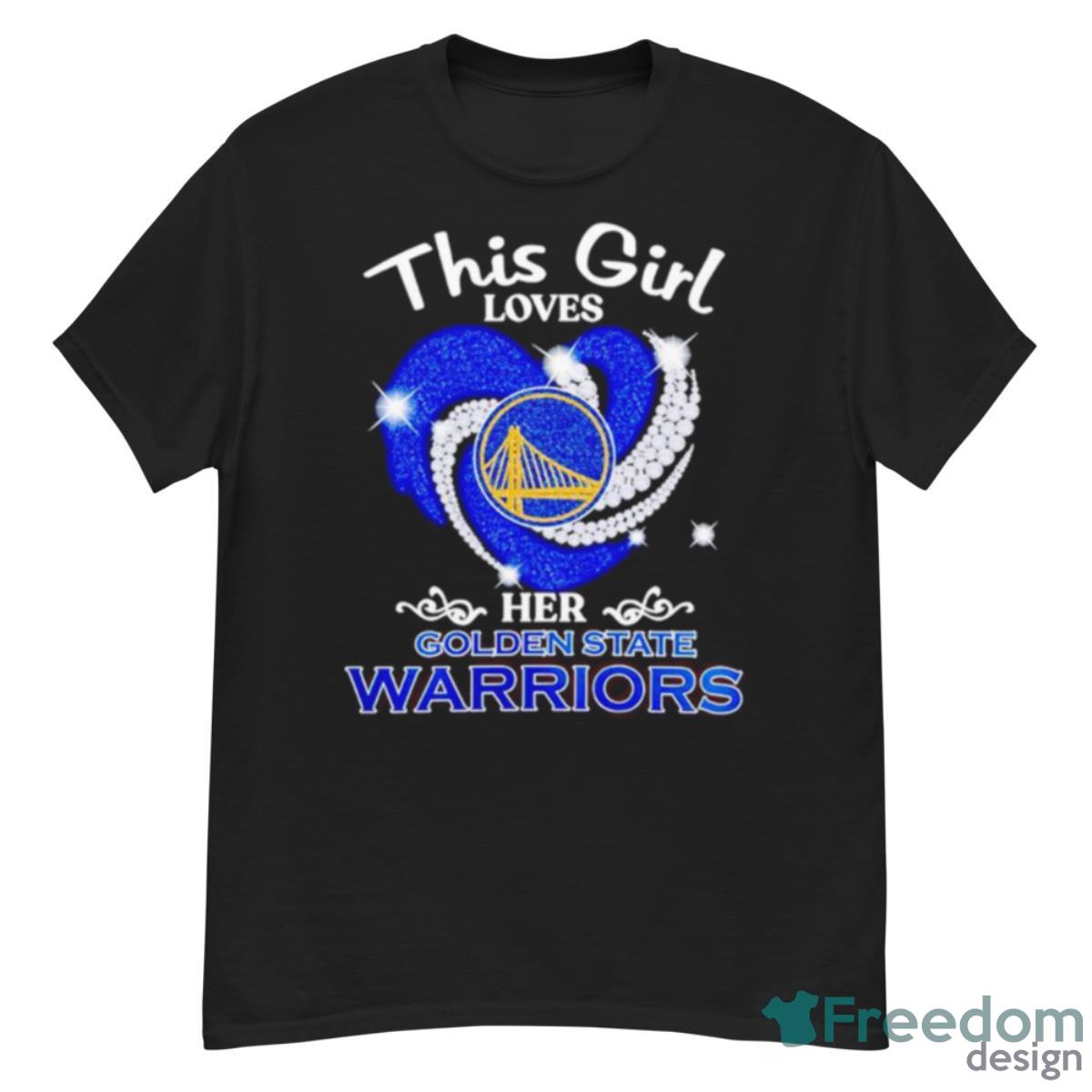 This Girl Loves Her Golden State Warriors Diamond Heart Shirt - G500 Men’s Classic T-Shirt