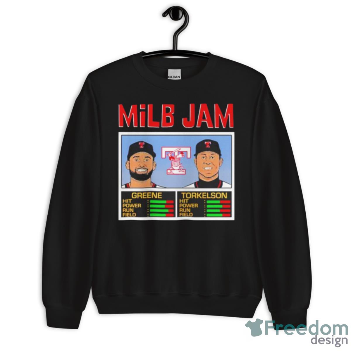 Toledo Mud Hens Torkelson And Greene Hens Jam Shirt - Unisex Crewneck Sweatshirt