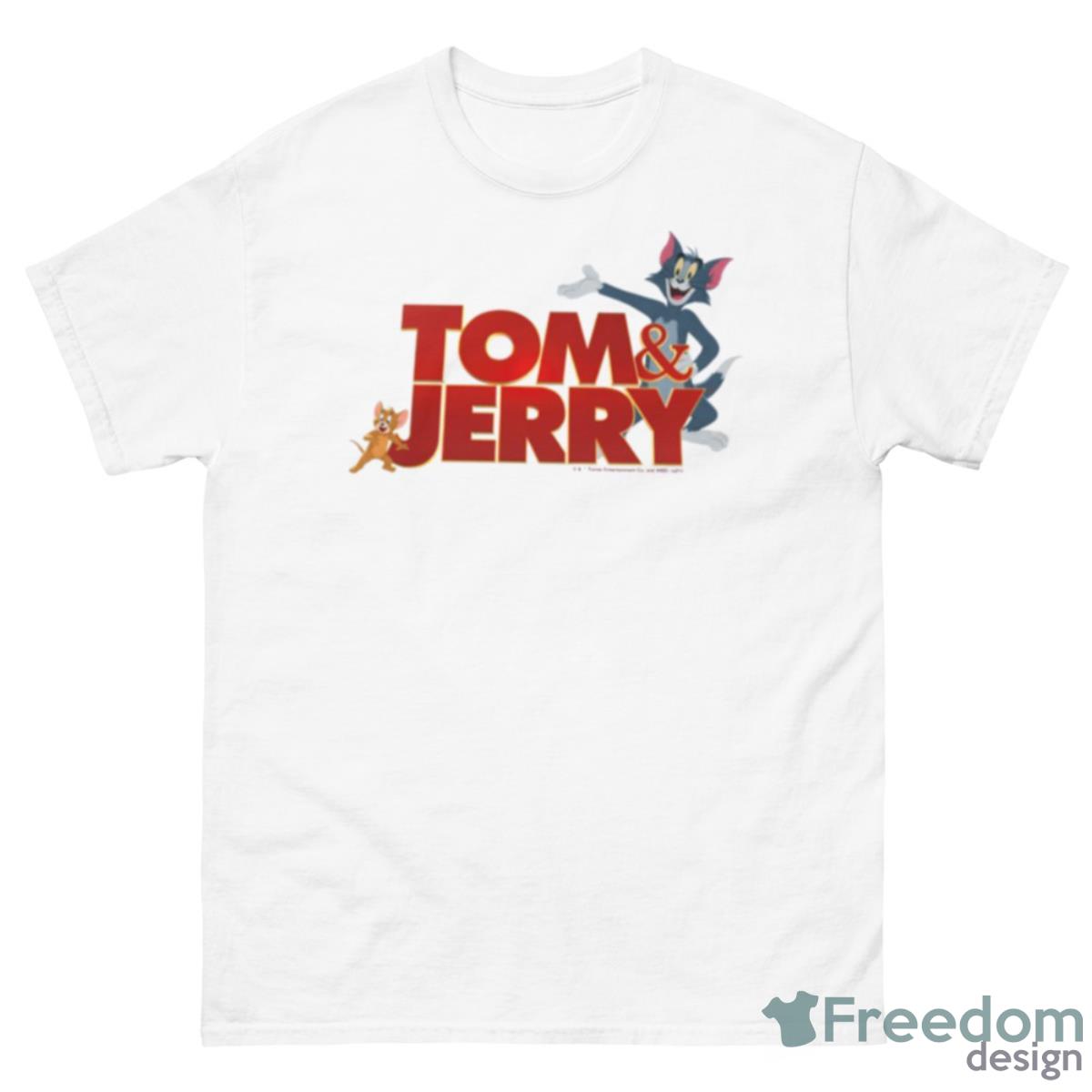 Tom & Jerry With Movie Logo Shirt - 500 Men’s Classic Tee Gildan