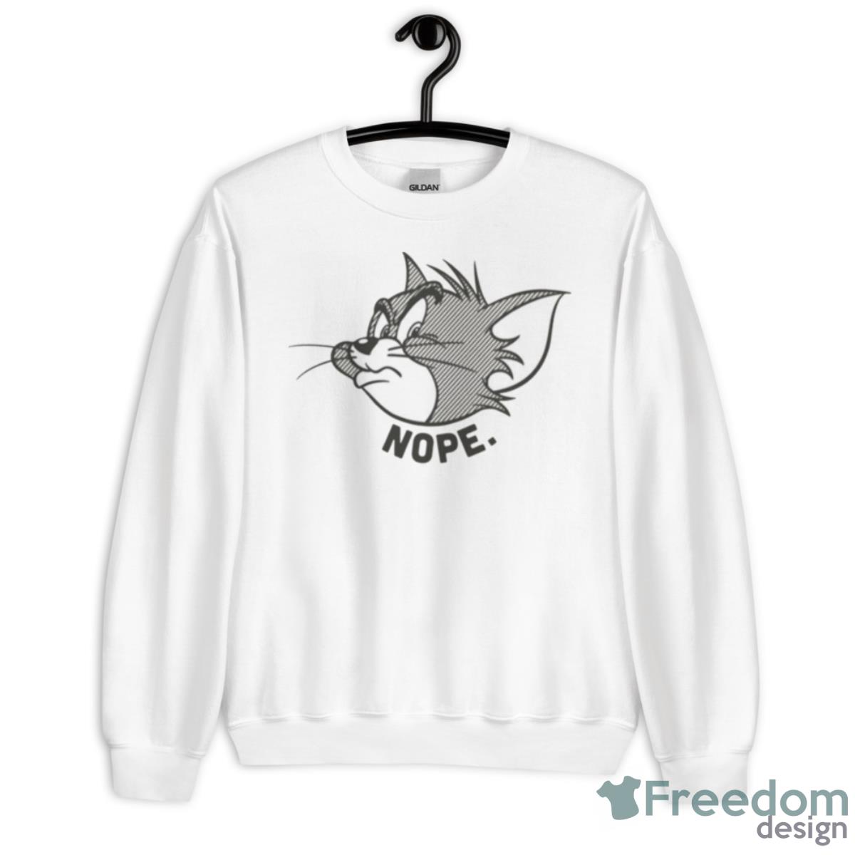 Tom Says Nope Tom And Jerry Shirt - Unisex Heavy Blend Crewneck Sweatshirt