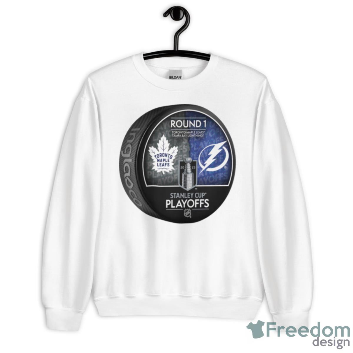 Toronto Maple Leafs Vs Tampa Bay Lightning Inglasco 2023 Stanley Cup Playoffs Shirt - Unisex Heavy Blend Crewneck Sweatshirt