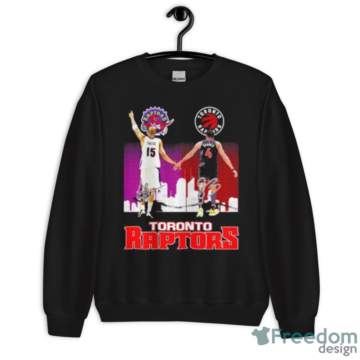 Toronto Raptors Vince Carter And Scottie Barnes Signatures Shirt - Unisex Crewneck Sweatshirt