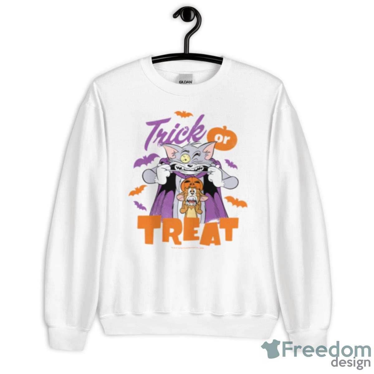 Trick Or Treat Tom & Jerry Shirt - Unisex Heavy Blend Crewneck Sweatshirt