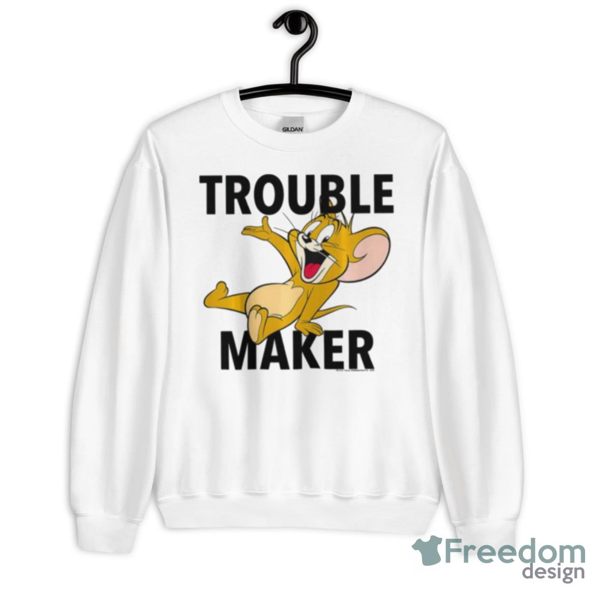 Trouble Maker Portrait Tom And Jerry Shirt - Unisex Heavy Blend Crewneck Sweatshirt