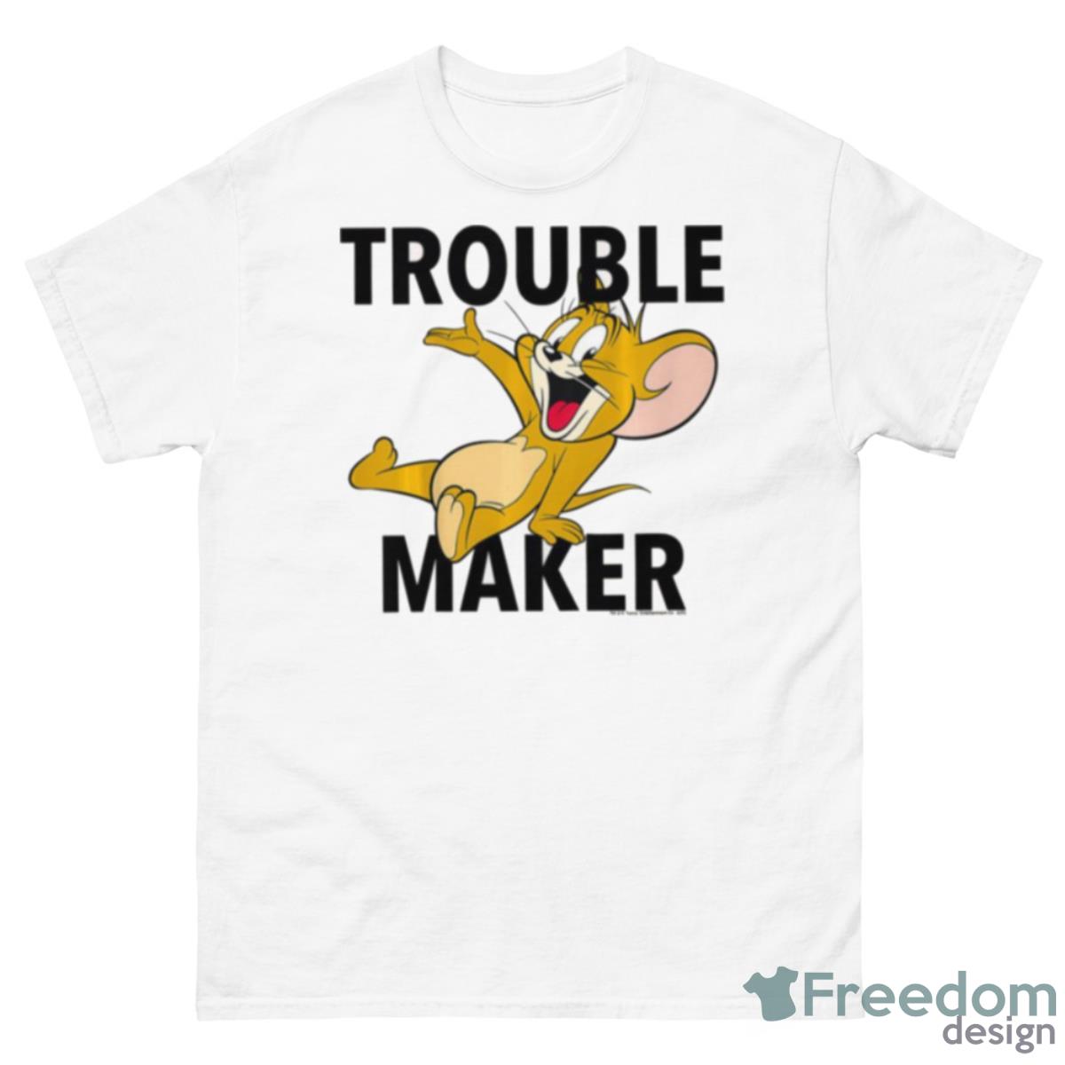 Trouble Maker Portrait Tom And Jerry Shirt - 500 Men’s Classic Tee Gildan