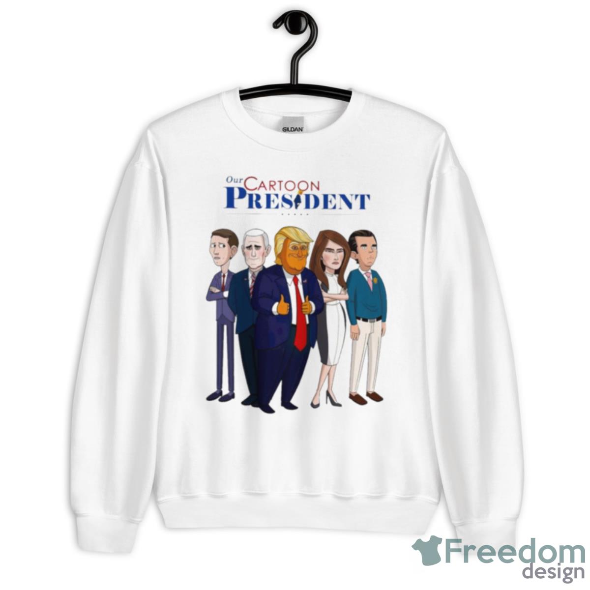 Trump Our Cartoon President Cartoon Shirt - Unisex Heavy Blend Crewneck Sweatshirt