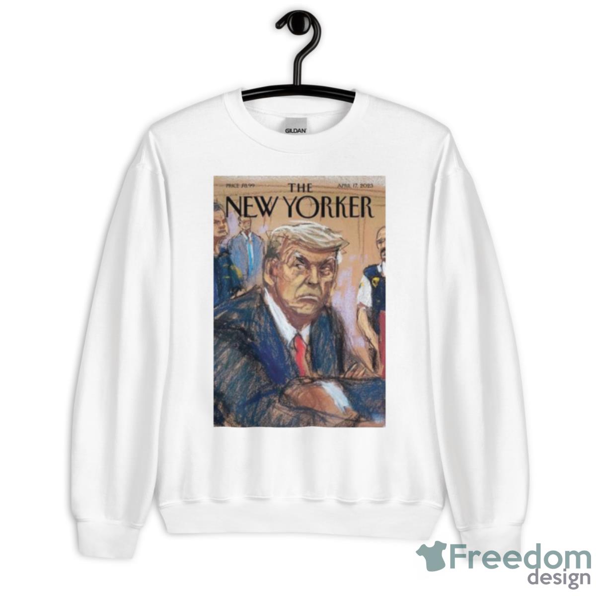 Trump The New Yorker April 17 2023 Poster Shirt - Unisex Heavy Blend Crewneck Sweatshirt