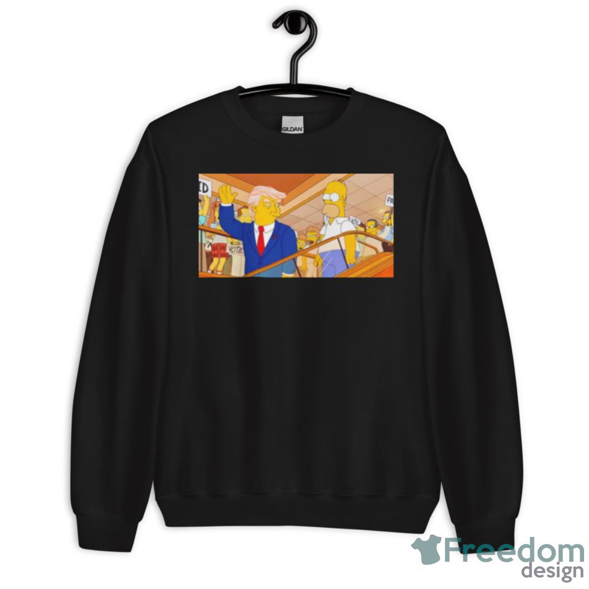 Trump The Simpsons As Evidence In Dominion Defamation Case Shirt - Unisex Crewneck Sweatshirt