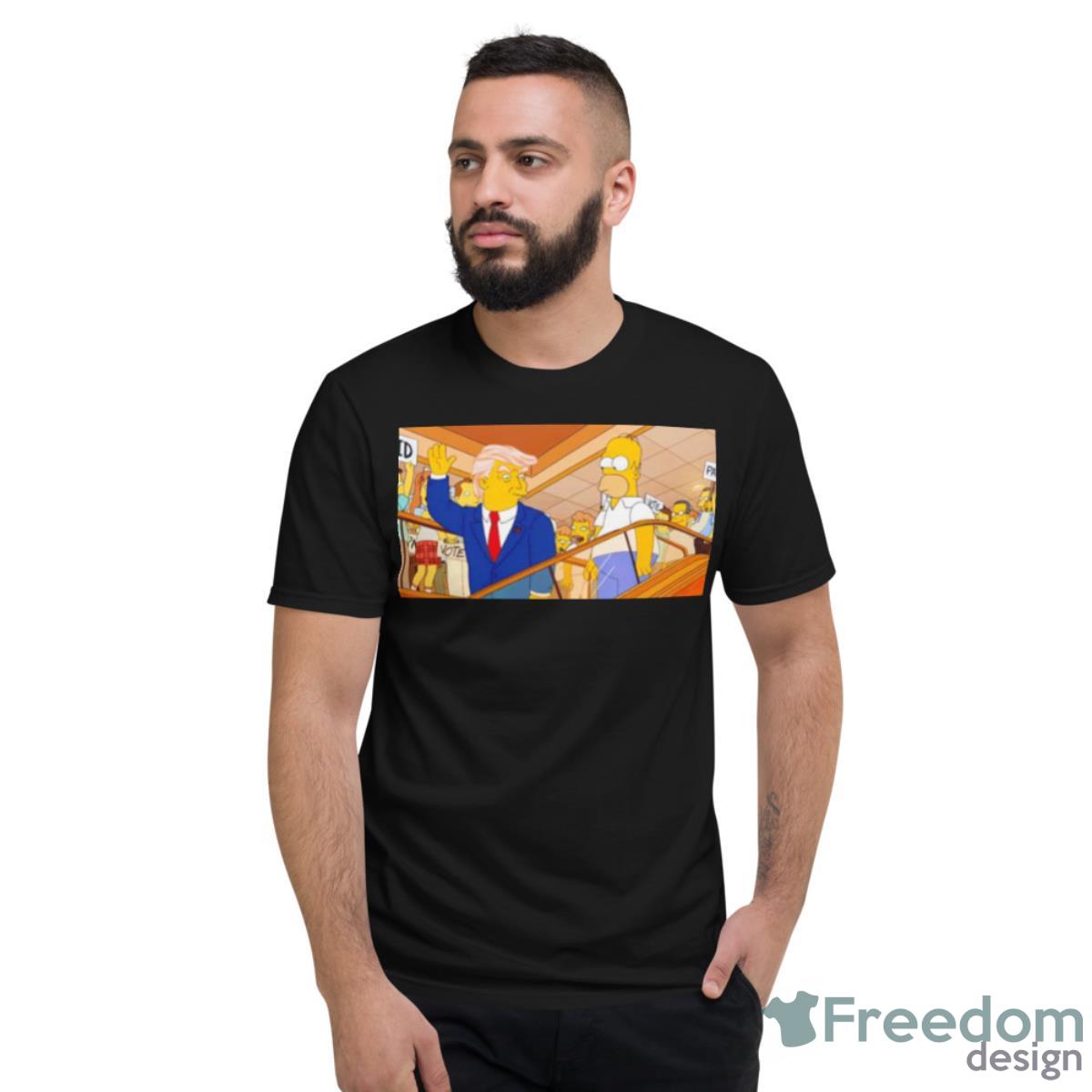 Trump The Simpsons As Evidence In Dominion Defamation Case Shirt - Short Sleeve T-Shirt