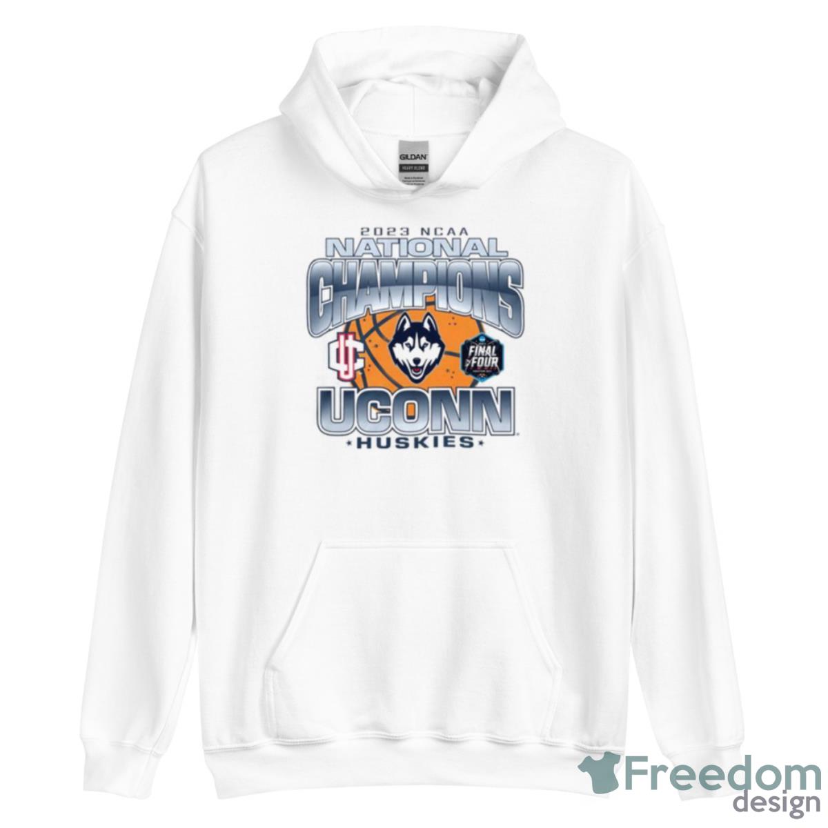 UConn Huskies 2023 NCAA Men’s Basketball National Champions Vintage Shirt - Unisex Heavy Blend Hooded Sweatshirt