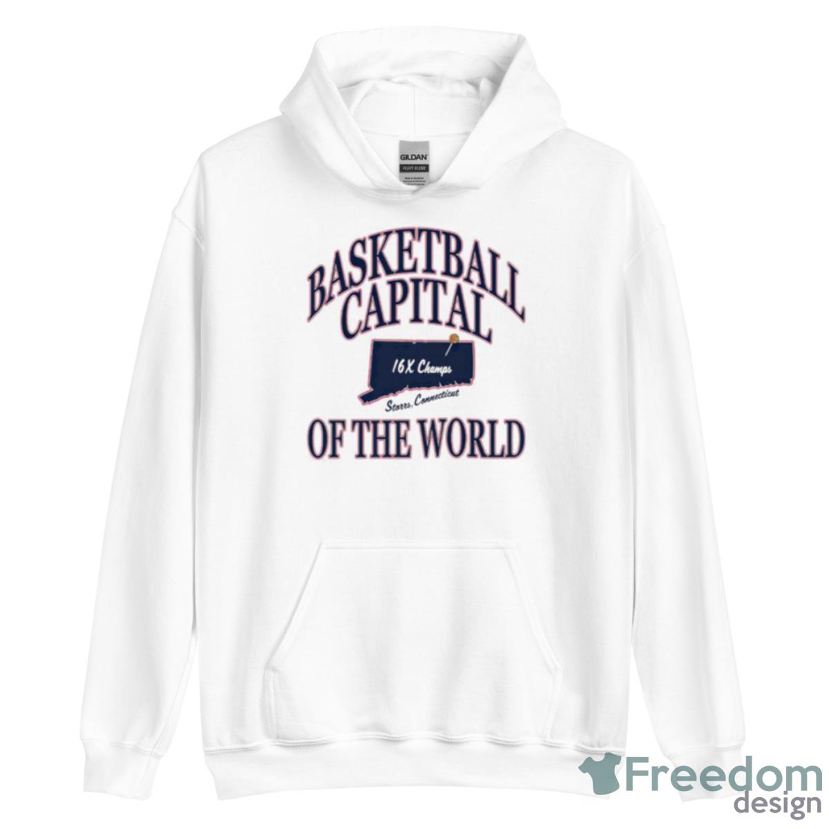 UConn Huskies basketball capital of the world 16x Champs shirt - Unisex Heavy Blend Hooded Sweatshirt