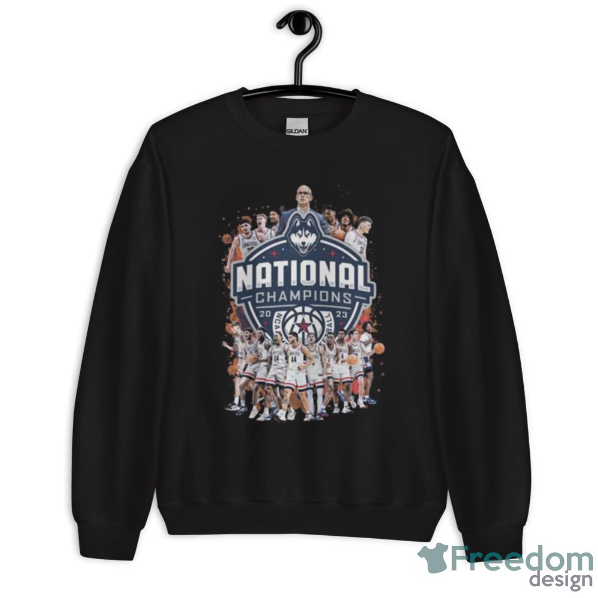 Uconn Huskies National Champions 2023 Basketball Shirt - Unisex Crewneck Sweatshirt