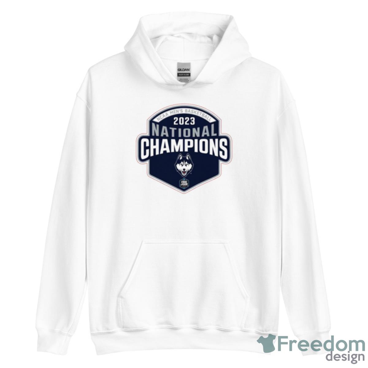 UConn Huskies National Champions NCAA Men’s Basketball Logo Shirt - Unisex Heavy Blend Hooded Sweatshirt