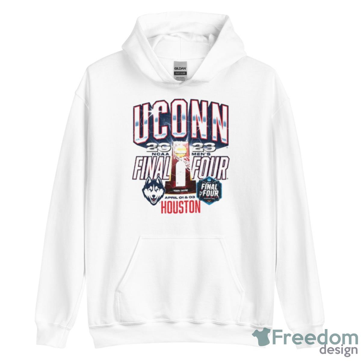 Uconn Huskies Ncaa Men’s 2023 Final Four April 0103 Houston Shirt - Unisex Heavy Blend Hooded Sweatshirt