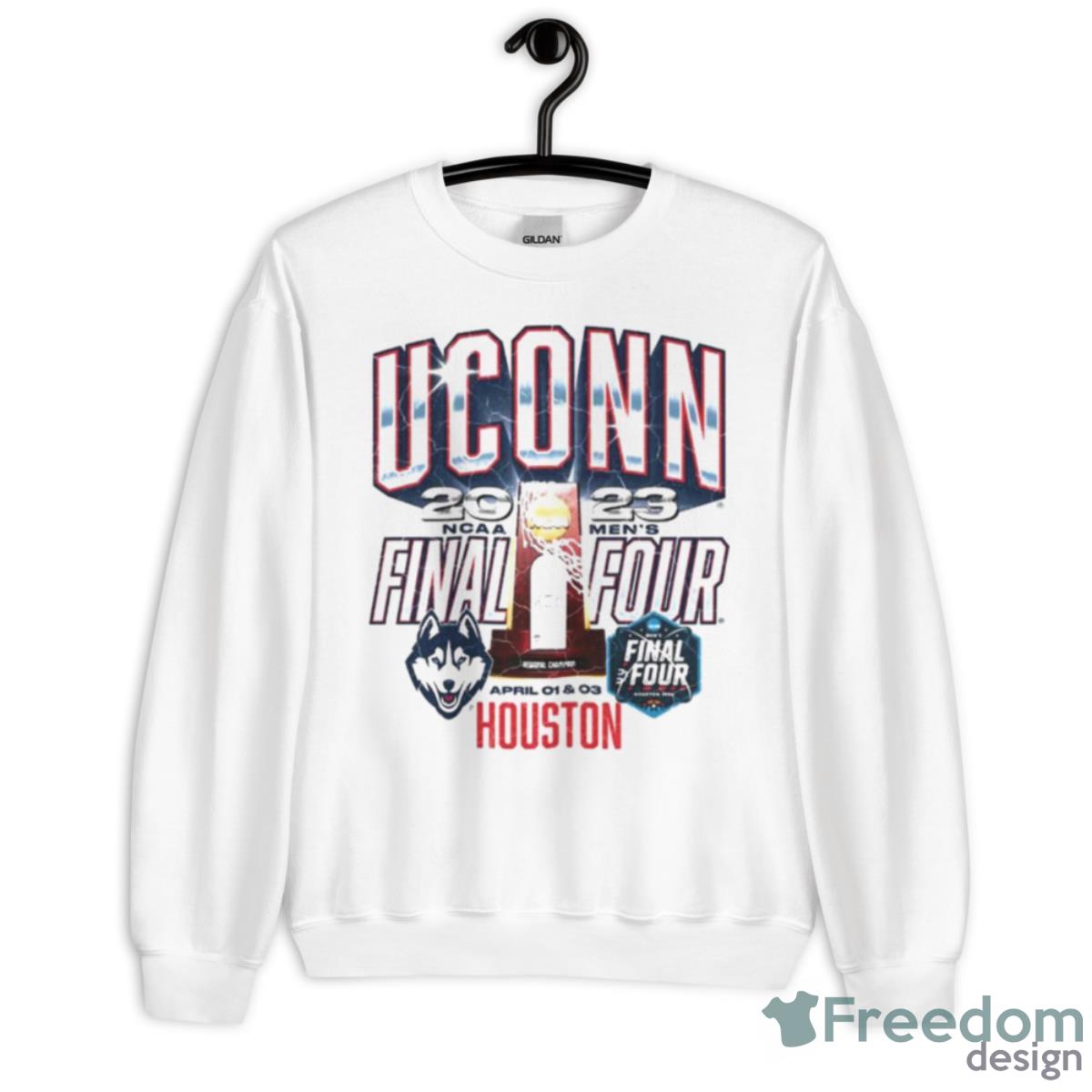 Uconn Huskies Ncaa Men’s 2023 Final Four April 0103 Houston Shirt - Unisex Heavy Blend Crewneck Sweatshirt