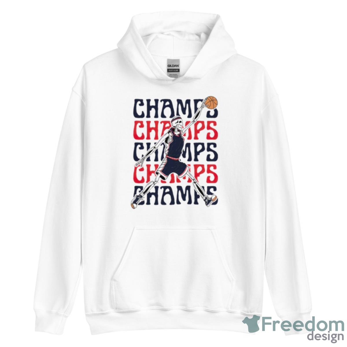 UConn Huskies Skeleton Champs Shirt - Unisex Heavy Blend Hooded Sweatshirt