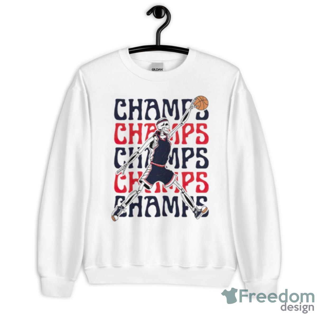 UConn Huskies Skeleton Champs Shirt - Unisex Heavy Blend Crewneck Sweatshirt