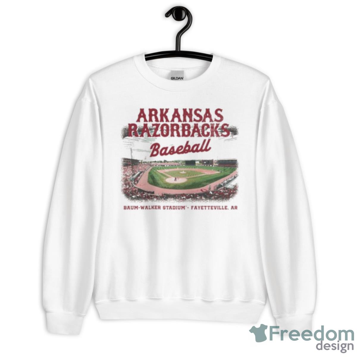 University Of Arkansas Baseball Stadium 2023 Shirt - Unisex Heavy Blend Crewneck Sweatshirt