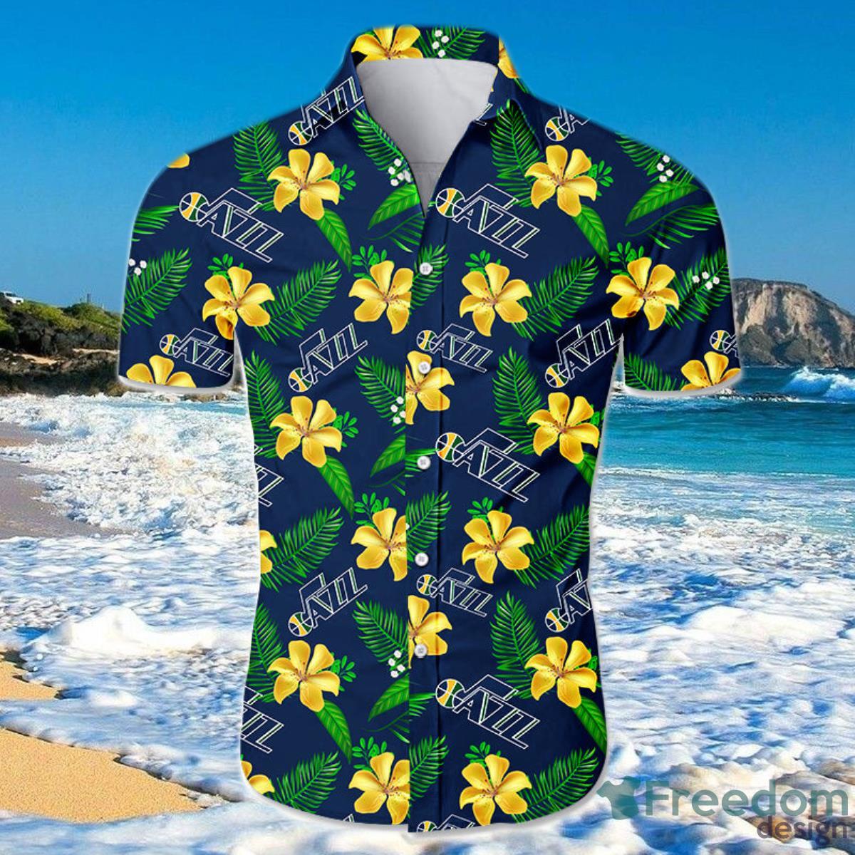 Utah Jazz Hawaiian Shirt For Men And Women Small Flowers Product Photo 1