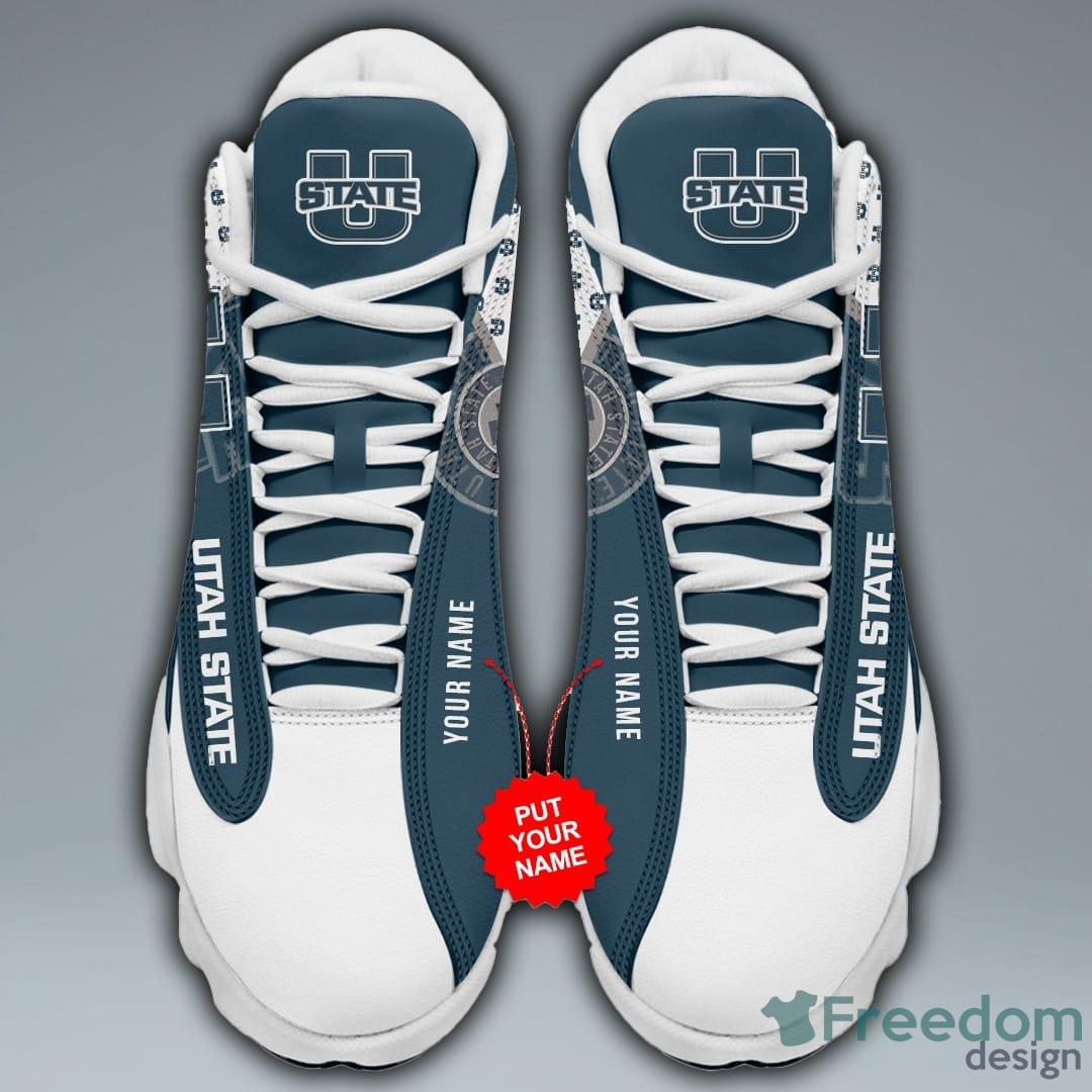Utah State Aggies Air Jordan 13 Custom Name Personalized Shoes fusion - Utah State Aggies Air Jordan 13 Custom Name Personalized Shoes_2