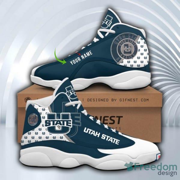 Utah State Aggies Air Jordan 13 Custom Name Personalized Shoes fusion - Utah State Aggies Air Jordan 13 Custom Name Personalized Shoes_1